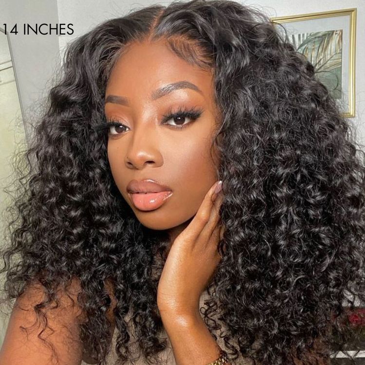 180% Density | Water Wave 13x4 Frontal HD Lace Glueless Free Part Long Wig 100% Human Hair