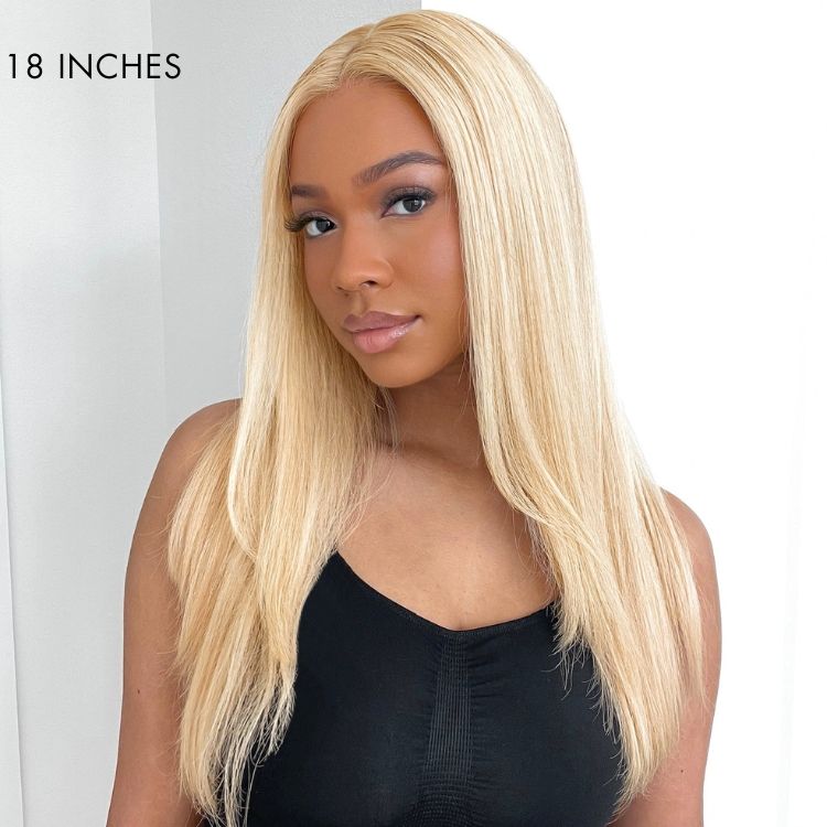 Limited Design | 613 Blonde Curtain Bangs Layered Cut Glueless 5x5 Closure Undetectable HD Lace Wig