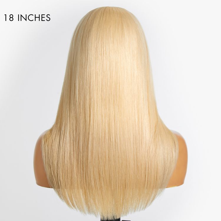 Limited Design | 613 Blonde Curtain Bangs Layered Cut Glueless 5x5 Closure Undetectable HD Lace Wig