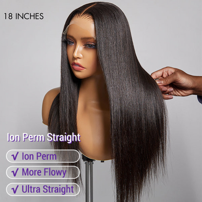 Ion Perm Straight Undetectable Glueless 5x5 Closure Lace Wig | Real HD Lace