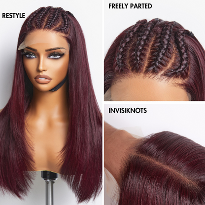 180% Density | Trendy Layered Cut Pre-plucked Glueless 5x5 Closure Lace Wig 100% Human Hair