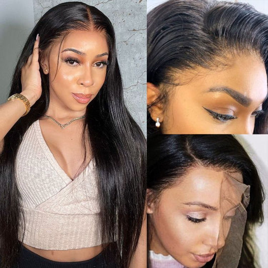 180% Density | Silky Straight 13x4 Frontal Undetectable HD Lace Glueless Long Wig 100% Human Hair