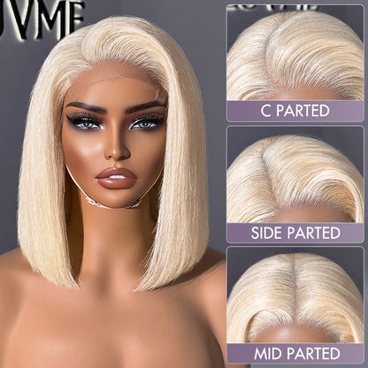 Blonde 613 Glueless 5x5 Closure HD Lace Bob Wig 100% Virgin Human Hair