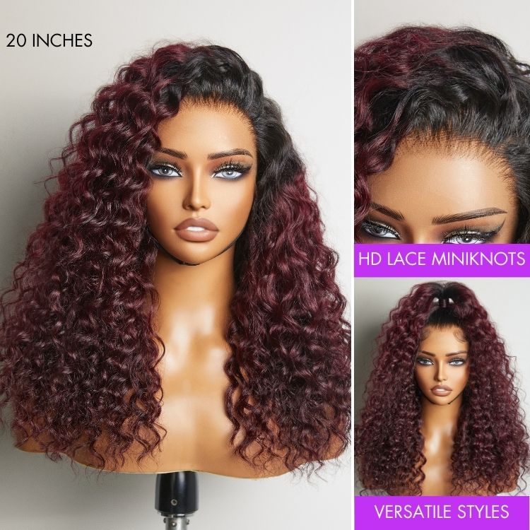 180% Density | Water Wave 13x4 Frontal HD Lace Glueless Free Part Long Wig 100% Human Hair