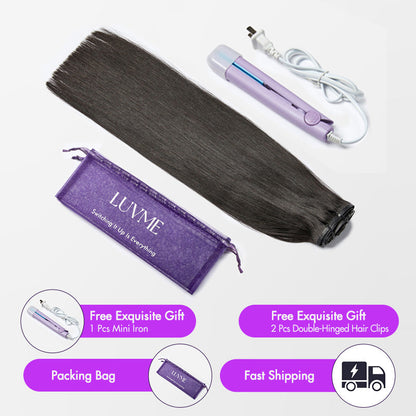 Full Hair Kinky Straight Clip in Human Hair Extensions Hair Pieces 135g 9pcs / 7pcs with Free Gift