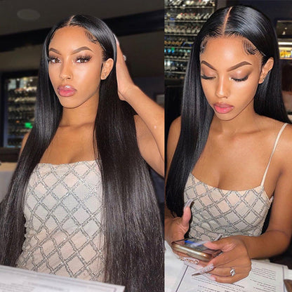 180% Density | Silky Straight 13x4 Frontal Undetectable HD Lace Glueless Long Wig 100% Human Hair